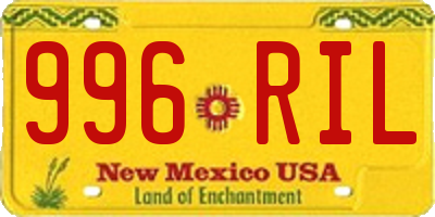 NM license plate 996RIL