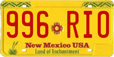NM license plate 996RIO