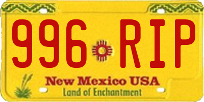 NM license plate 996RIP