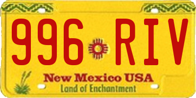 NM license plate 996RIV