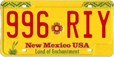 NM license plate 996RIY