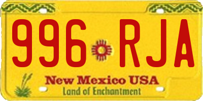 NM license plate 996RJA