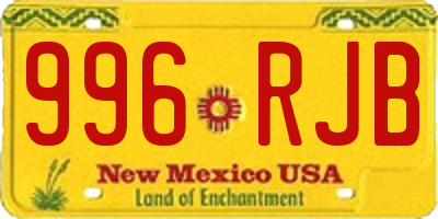 NM license plate 996RJB