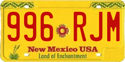 NM license plate 996RJM