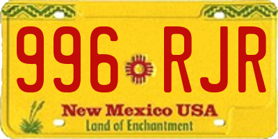 NM license plate 996RJR
