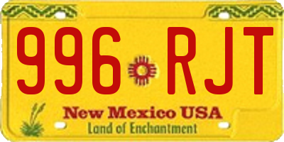 NM license plate 996RJT