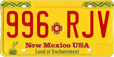 NM license plate 996RJV