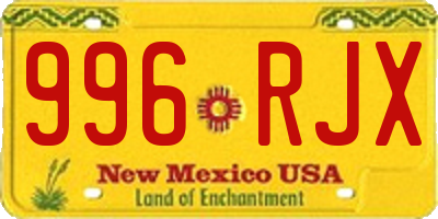 NM license plate 996RJX