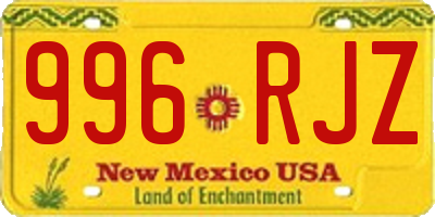 NM license plate 996RJZ