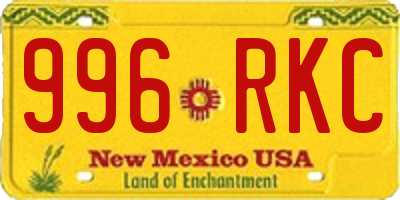 NM license plate 996RKC