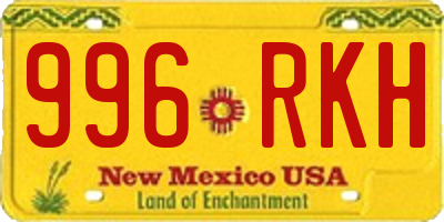 NM license plate 996RKH