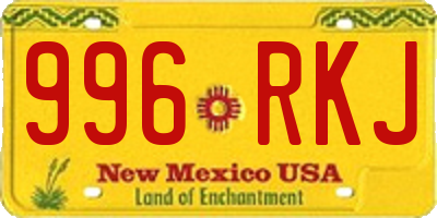 NM license plate 996RKJ