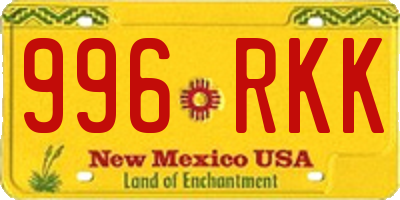 NM license plate 996RKK