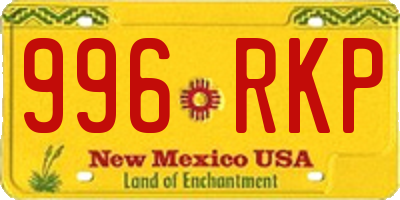 NM license plate 996RKP