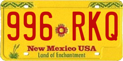 NM license plate 996RKQ