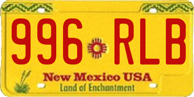 NM license plate 996RLB