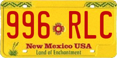 NM license plate 996RLC