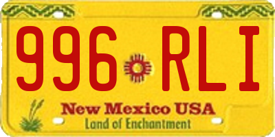 NM license plate 996RLI