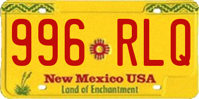 NM license plate 996RLQ