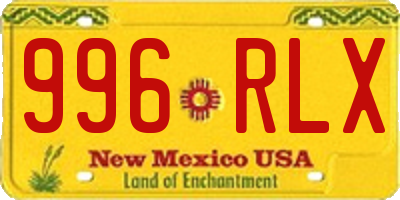 NM license plate 996RLX