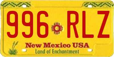 NM license plate 996RLZ