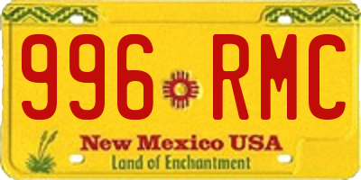 NM license plate 996RMC