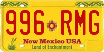 NM license plate 996RMG