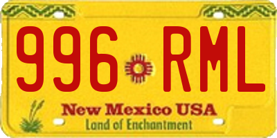 NM license plate 996RML