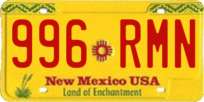 NM license plate 996RMN