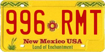 NM license plate 996RMT