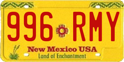 NM license plate 996RMY