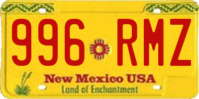 NM license plate 996RMZ