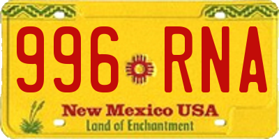 NM license plate 996RNA