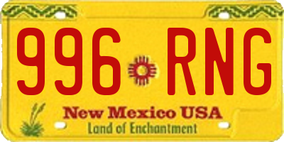 NM license plate 996RNG