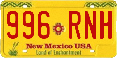 NM license plate 996RNH