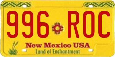 NM license plate 996ROC