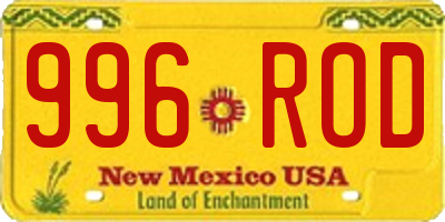 NM license plate 996ROD