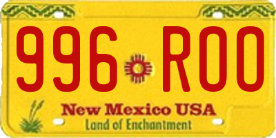 NM license plate 996ROO