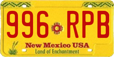 NM license plate 996RPB