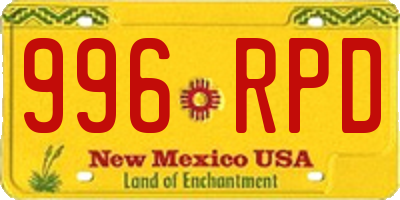 NM license plate 996RPD
