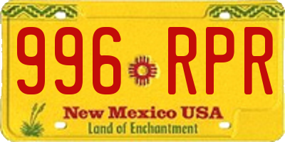 NM license plate 996RPR