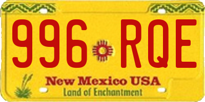 NM license plate 996RQE