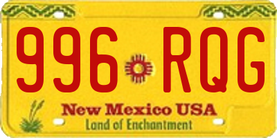NM license plate 996RQG