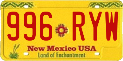 NM license plate 996RYW