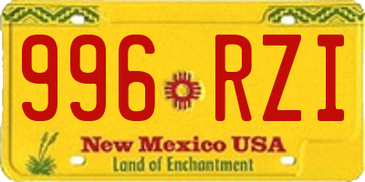 NM license plate 996RZI