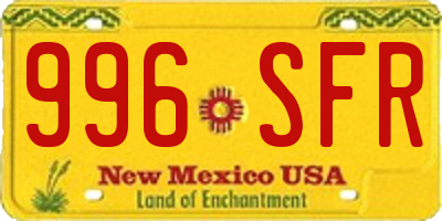 NM license plate 996SFR