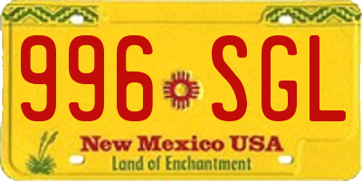 NM license plate 996SGL