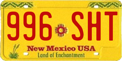 NM license plate 996SHT