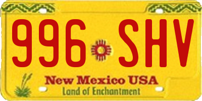 NM license plate 996SHV