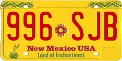 NM license plate 996SJB